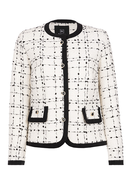 Tiffany Production Ženski sako od buklea sa imitacijom džepova